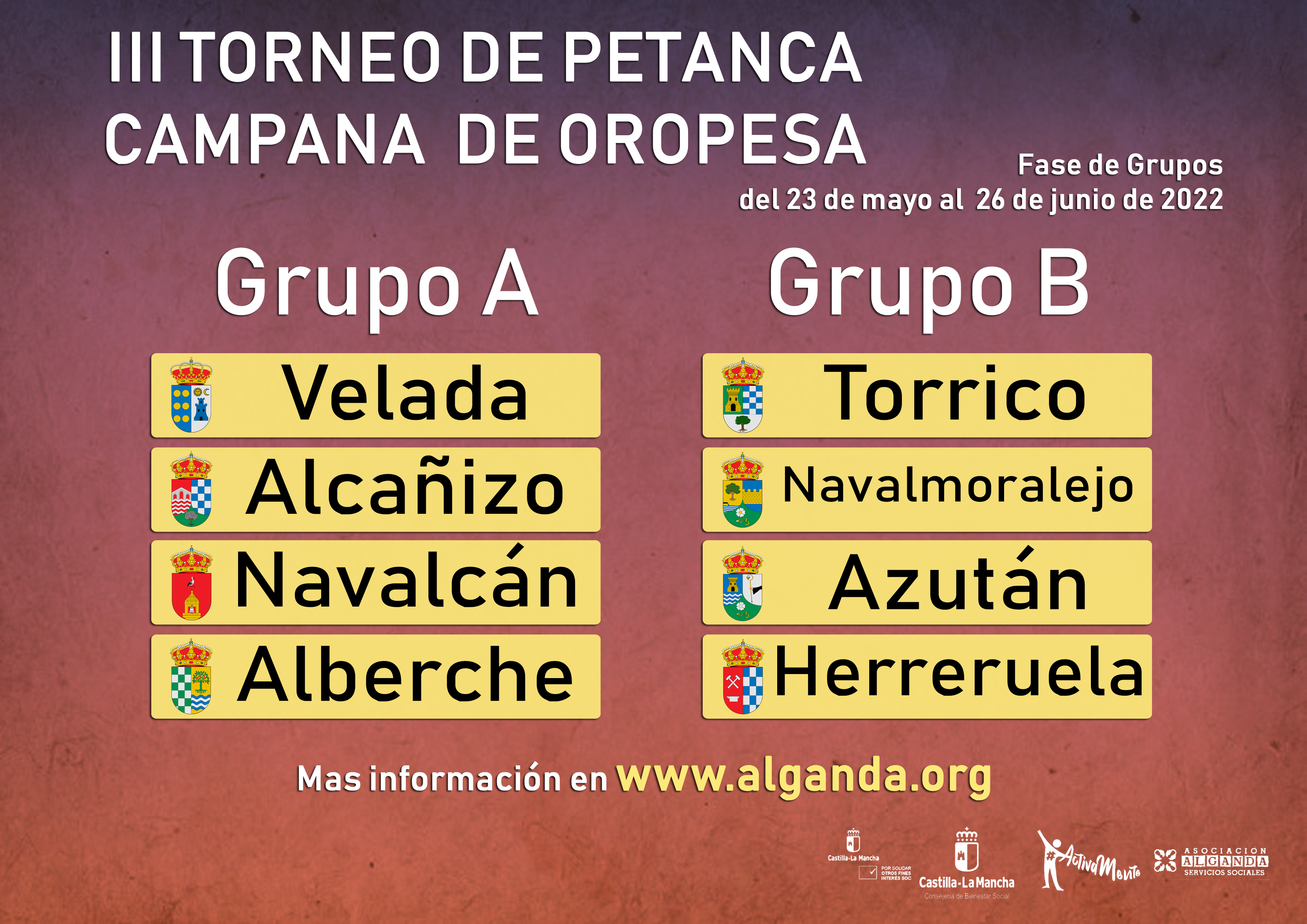 Grupos III Torneo de Petanca Campana de Oropesa