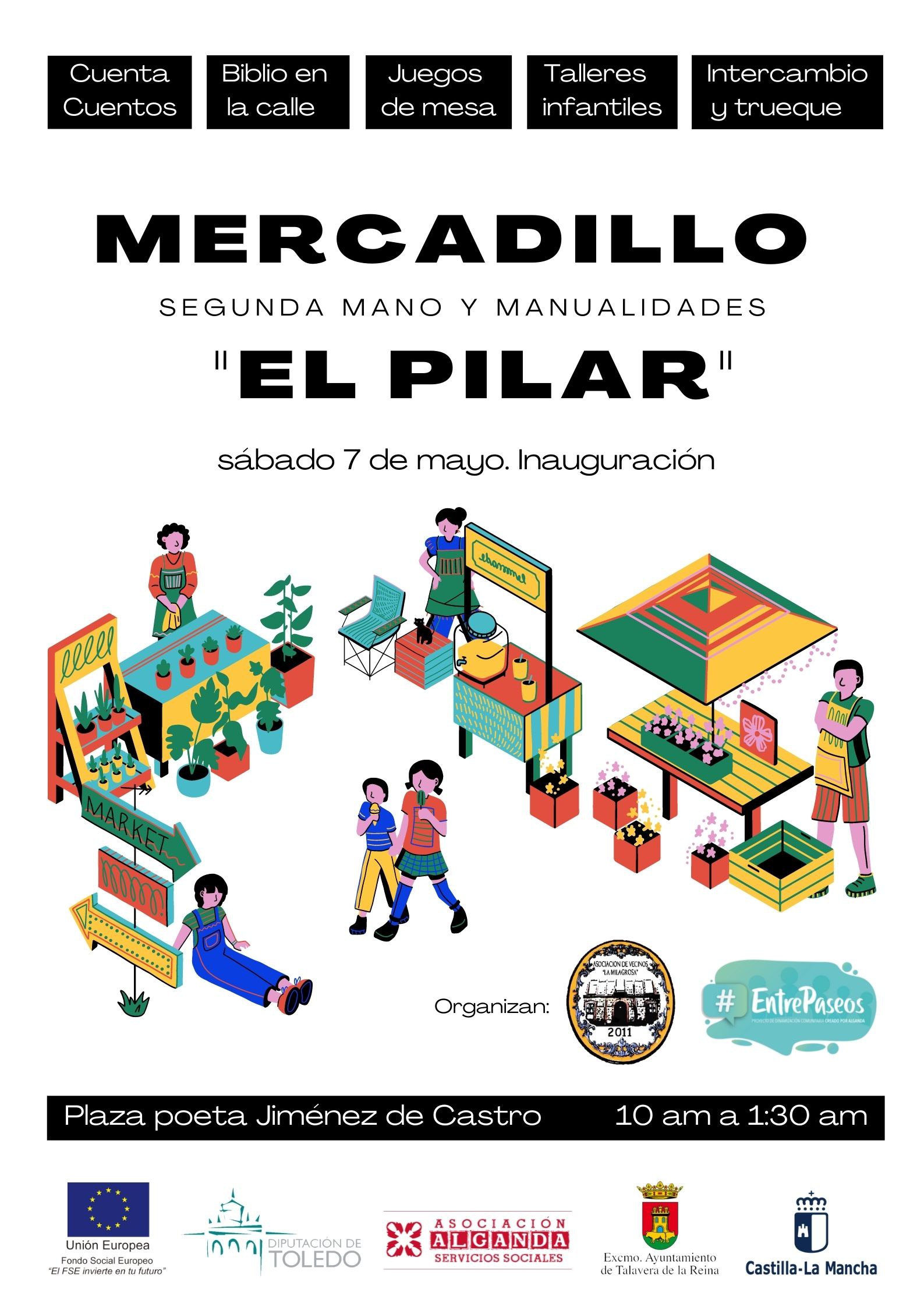 El barrio de El Pilar estrena Mercadillo de Segunda Mano y Manualidades