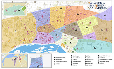 Mapa de Talavera por barrios